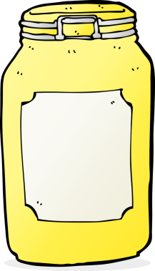 bir insan tarafından çizilmiş karikatür kavanozu