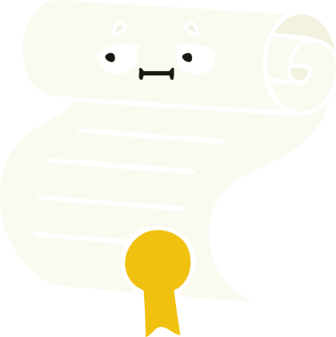 Bir insan tarafından çizilen sözleşmenin düz renkli retro karikatürü