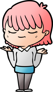 Bir insan tarafından çizilmiş karikatür kadın.