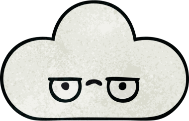 Bir insan tarafından çizilmiş eski grunge desenli bir bulut.