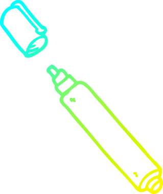 Bir insan tarafından çizilmiş bir karikatür ofis kalemi.