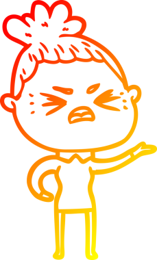 Bir insan tarafından çizilmiş kızgın bir karikatür çizimi.