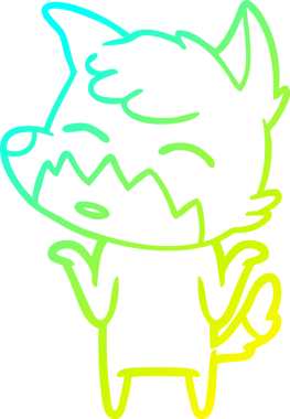 Bir insan tarafından çizilmiş bir tilki çizgi çizimi.