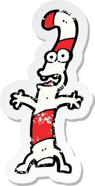 Bir insan tarafından çizilmiş şeker kamışının gerilimli retro yapıştırması