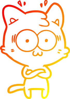 İnsan tarafından çizilmiş bir çizgi filmin sıcak eğimli çizimi.