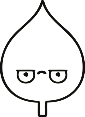 Bir insan tarafından çizilmiş dışavurumsal yaprağın çizgi çizimi