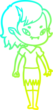 Bir insan tarafından çizilmiş soğuk gradyan çizgi çizimi.