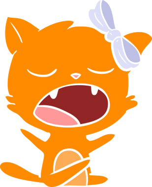 Bir insan tarafından çizilmiş düz renkli çizgi film.