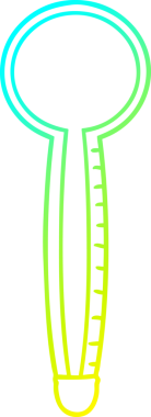 Bir insan tarafından çizilmiş bir karikatür termometresinin soğuk gradyan çizimi