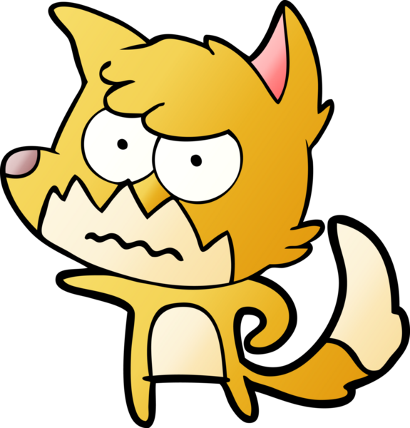 Bir insan tarafından çizilmiş bir tilki.