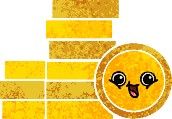 Bir insan tarafından çizilmiş paraların retro illüstrasyon tarzı karikatürü