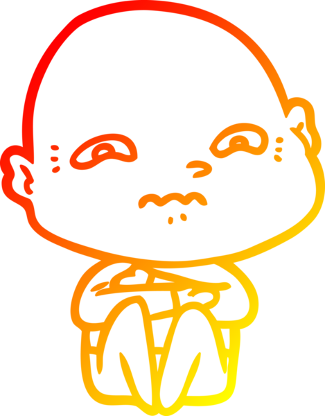 Bir insan tarafından çizilmiş karikatür çizimi.