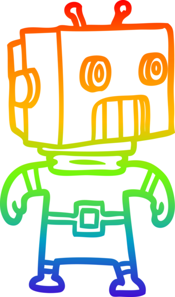 gökkuşağı gradyan çizgisi bir insan tarafından çizilmiş robot çizgi