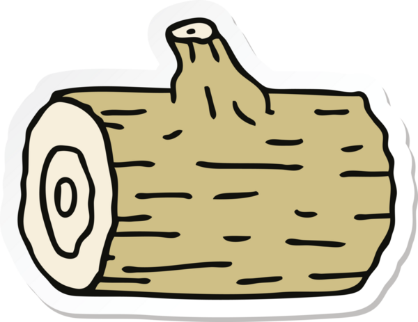 Bir insan tarafından çizilmiş tuhaf bir el yazısı. Ahşap bir kütük.