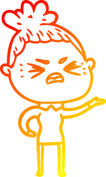 Bir insan tarafından çizilmiş kızgın bir karikatür çizimi.