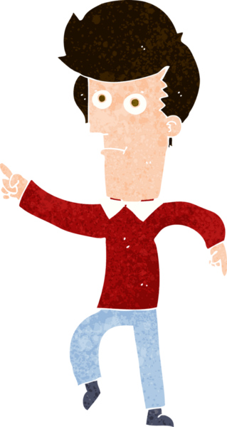 Bir insan tarafından çizilmiş çizgi filmci.