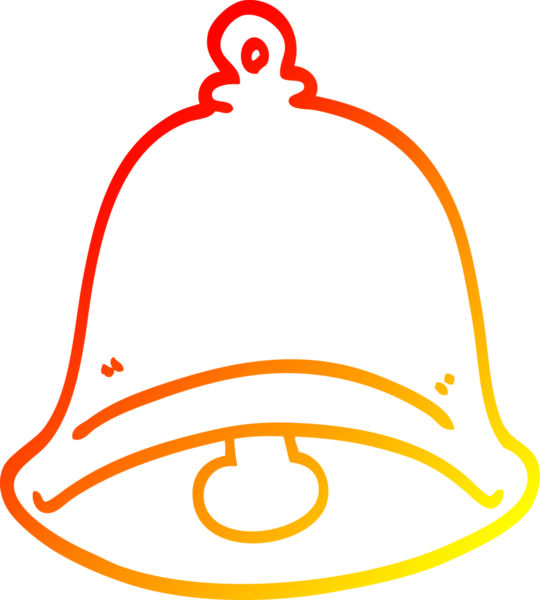 Bir insan tarafından çizilmiş bir karikatür çanı çizimi.