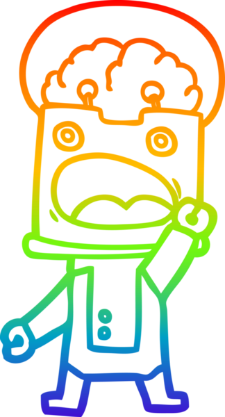 gökkuşağı gradyan çizgisi bir insan tarafından çizilmiş robot çizgi