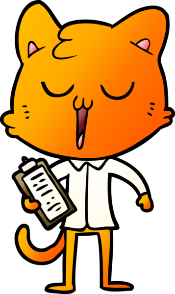 Bir insan tarafından çizilmiş çizgi film kedisi.