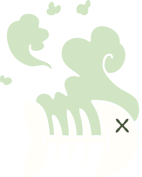 Bir insan tarafından çizilmiş garip bir karikatür ölü balık