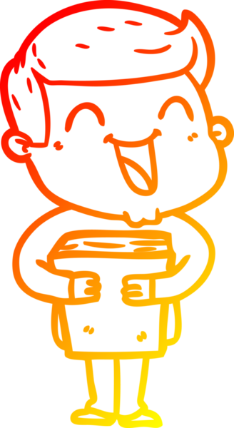 Bir insan tarafından çizilmiş gülen çizgi film karakterinin sıcak çizgi çizimi