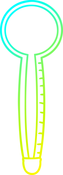 Bir insan tarafından çizilmiş bir karikatür termometresinin soğuk gradyan çizimi