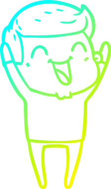 Bir insan tarafından çizilmiş bir çizgi film karakterinin soğuk çizgi çizimi.