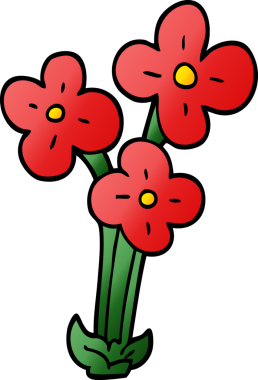 Bir insan tarafından çizilmiş bir demet çiçek.