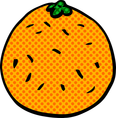 Bir insan tarafından çizilmiş karalama turuncusu.