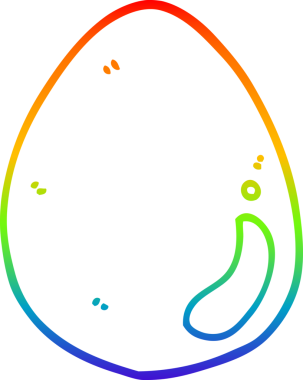 gökkuşağı gradyan çizgi çizimi bir insan tarafından çizilmiş bir karikatür yumurta