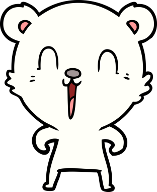 Bir insan tarafından çizilmiş kutup ayısı karikatürü