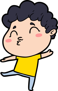 Çizgi film adamı somurtuyor Bir insan tarafından çizilmiş