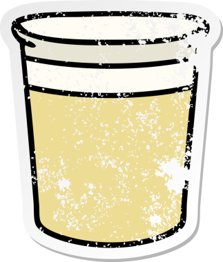 Bir insan tarafından çizilmiş garip bir el çizimi karikatür saksısı.