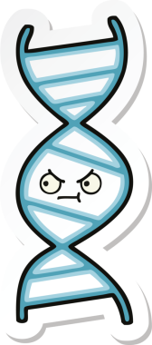 Bir insan tarafından çizilmiş şirin bir DNA ipliğinin çıkartması.