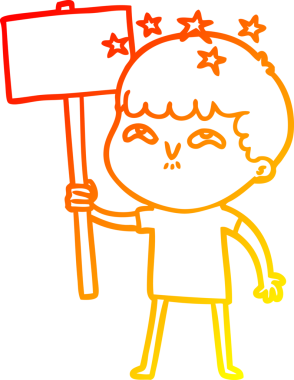 İnsan tarafından çizilmiş bir çizgi film karakteri.