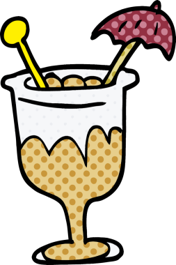 Bir insan tarafından çizilmiş karalama kokteyli.