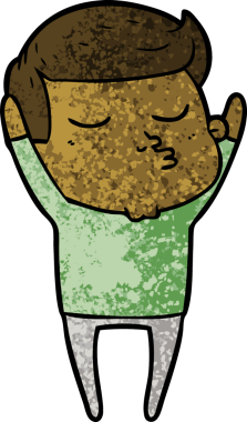 Bir insan tarafından çizilmiş karikatür mankeni adam.