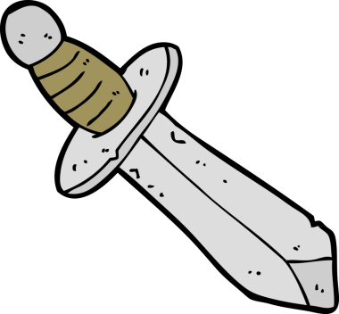 Bir insan tarafından çizilmiş bir kılıç.