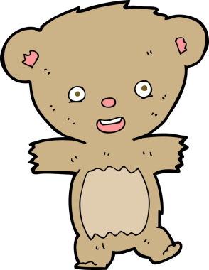 Bir insan tarafından çizilmiş oyuncak ayı.