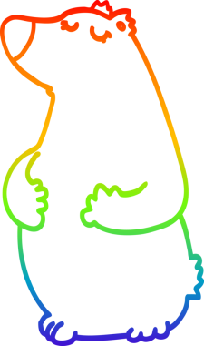 gökkuşağı gradyan çizgi çizimi bir insan tarafından çizilmiş bir çizgi ayı