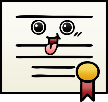 Mezuniyet diplomasının bir insan tarafından çizilmiş gölgeli karikatürü.