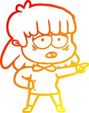 Bir insan tarafından çizilmiş, yorgun bir karikatür çizimi.