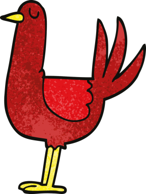 Bir insan tarafından çizilmiş karalama uzun kuş