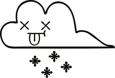 Bir insan tarafından çizilmiş fırtına kar bulutu çizimi