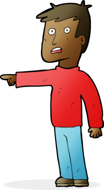 Bir insan tarafından çizilmiş çizgi filmdeki adam.