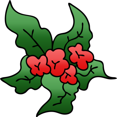 bir insan tarafından çizilmiş gölgelenmiş tuhaf bir karikatür noel çiçeği