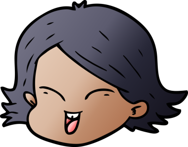 Bir insan tarafından çizilmiş bir kadın yüzü.