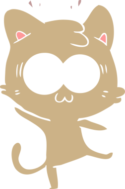 Bir insan tarafından çizilmiş düz renkli çizgi film.