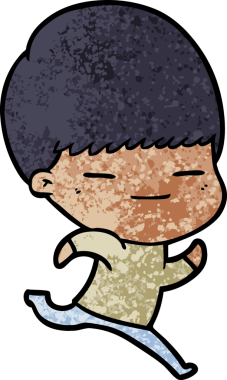 Bir insan tarafından çizilmiş kendini beğenmiş bir çocuk.