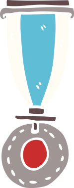 Bir insan tarafından çizilmiş karalama madalyası.